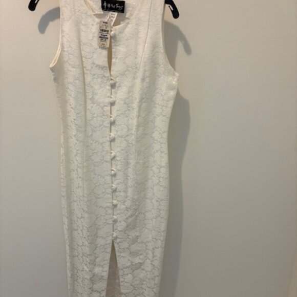 White print design dress - Picture 2 of 5